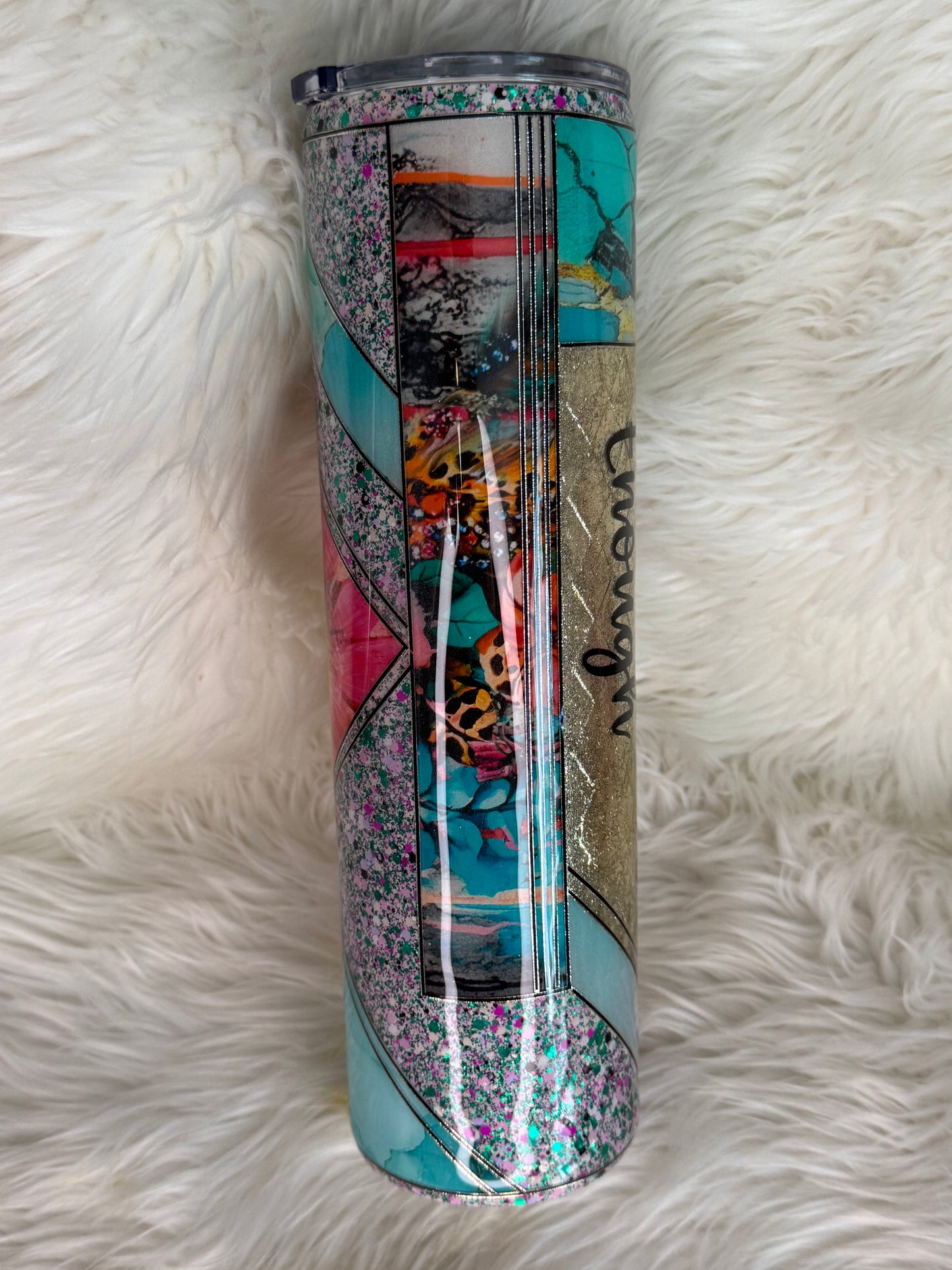 32oz plump glitter tumbler