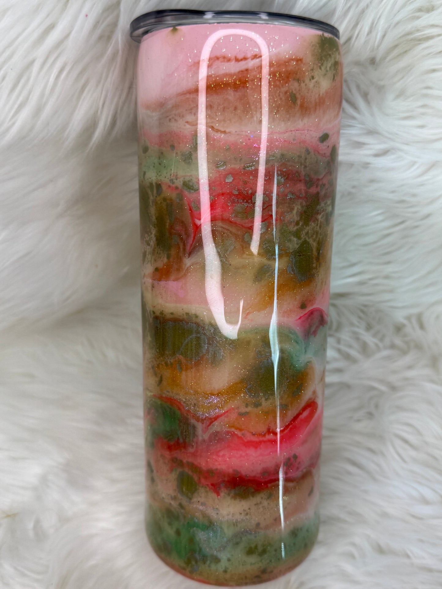 20oz skinny glittered ink tumbler