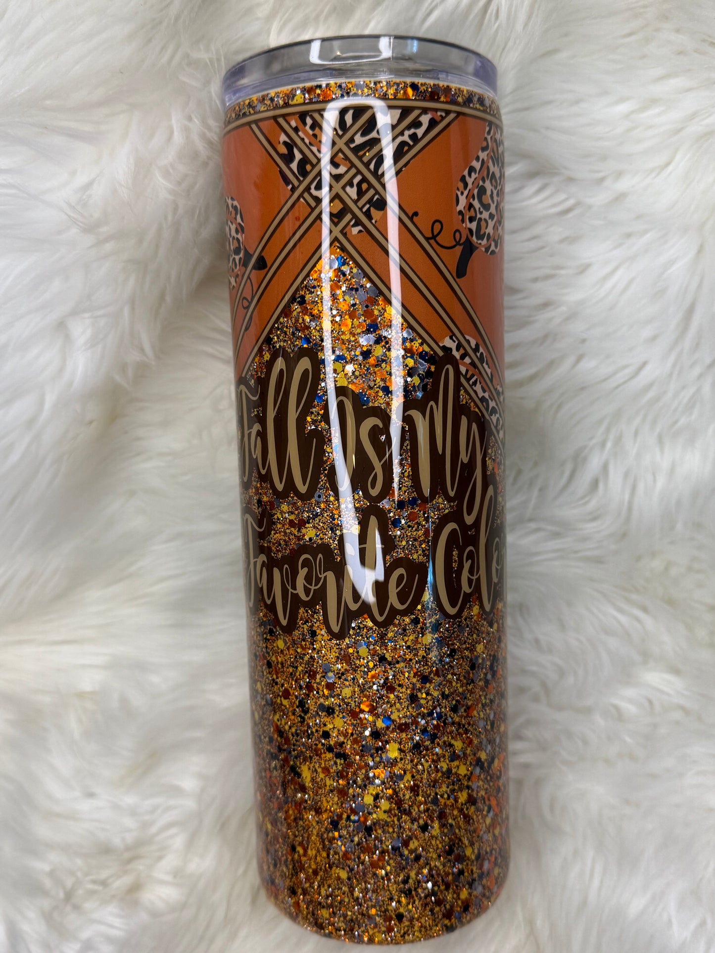 30oz glittered skinny fall is my favorite color