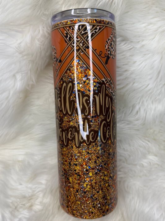 30oz glittered skinny fall is my favorite color