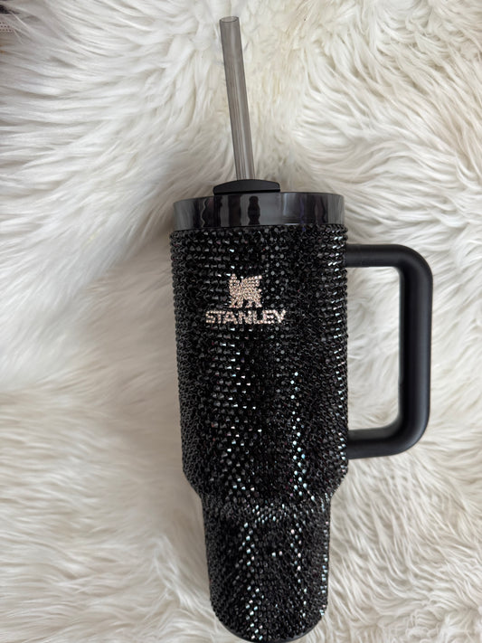 Black 40oz rhinestone Stanley