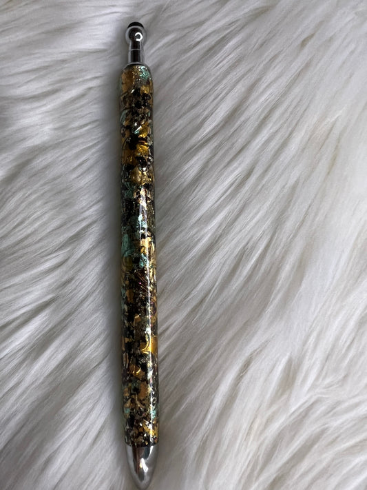 Grunge foil flake gel pen